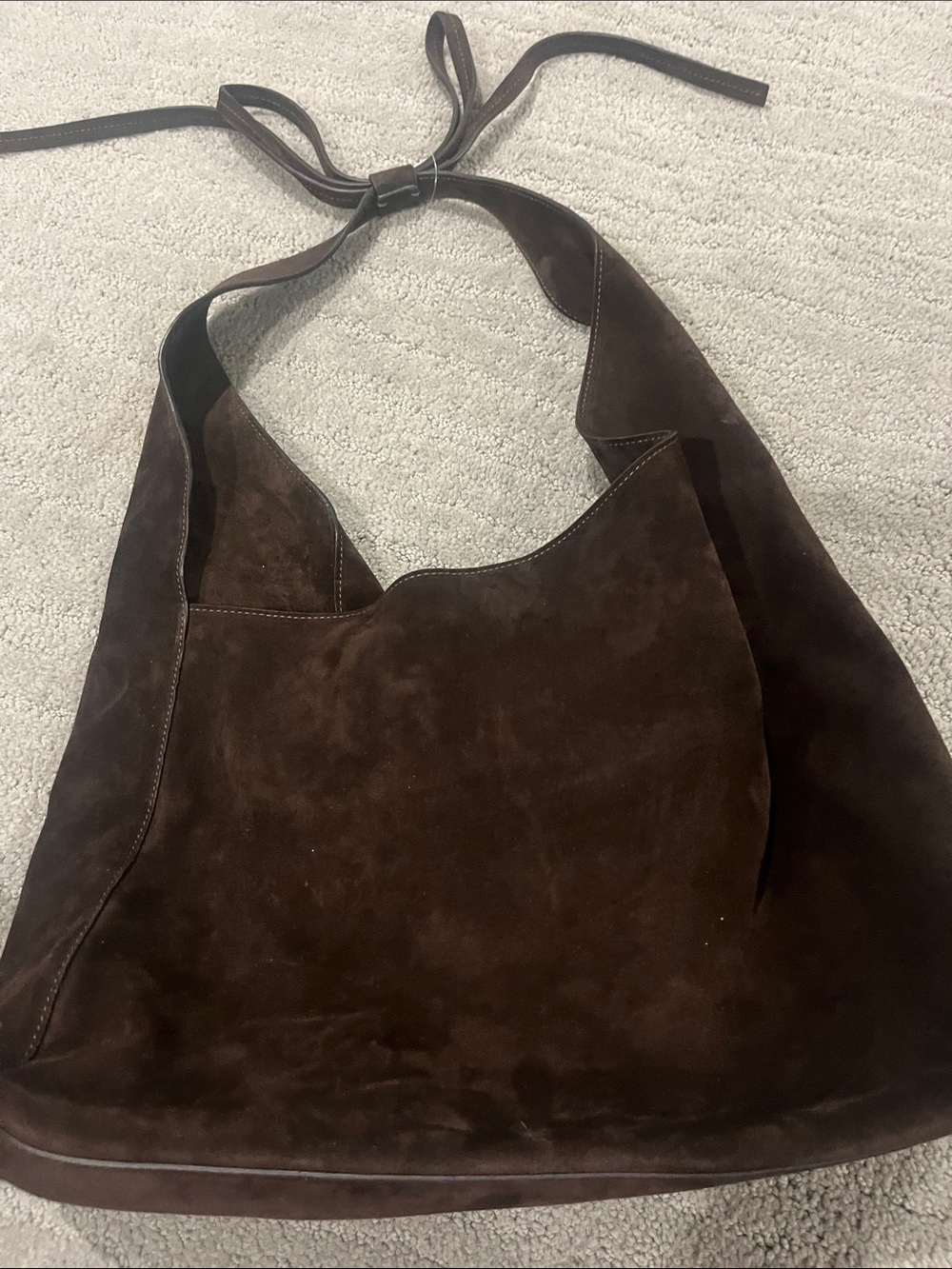 Reformation Vittorio Medium Dark Suede Bag retail $495 - Picture 7 of 11